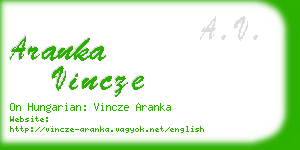 aranka vincze business card